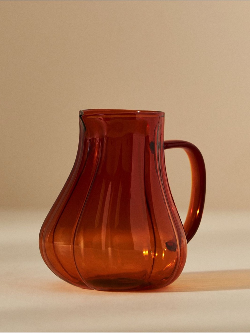 Anthropologie Pumpkin Amber Glass Creamer